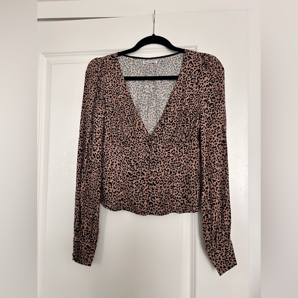 Reformation Leopard Print Top - Picture 2 of 3